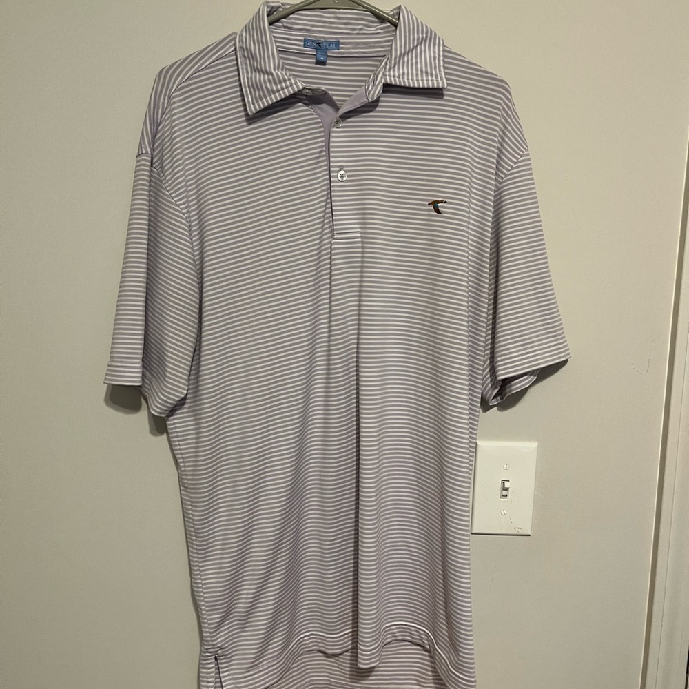 Genteal 3 button stripe polo
